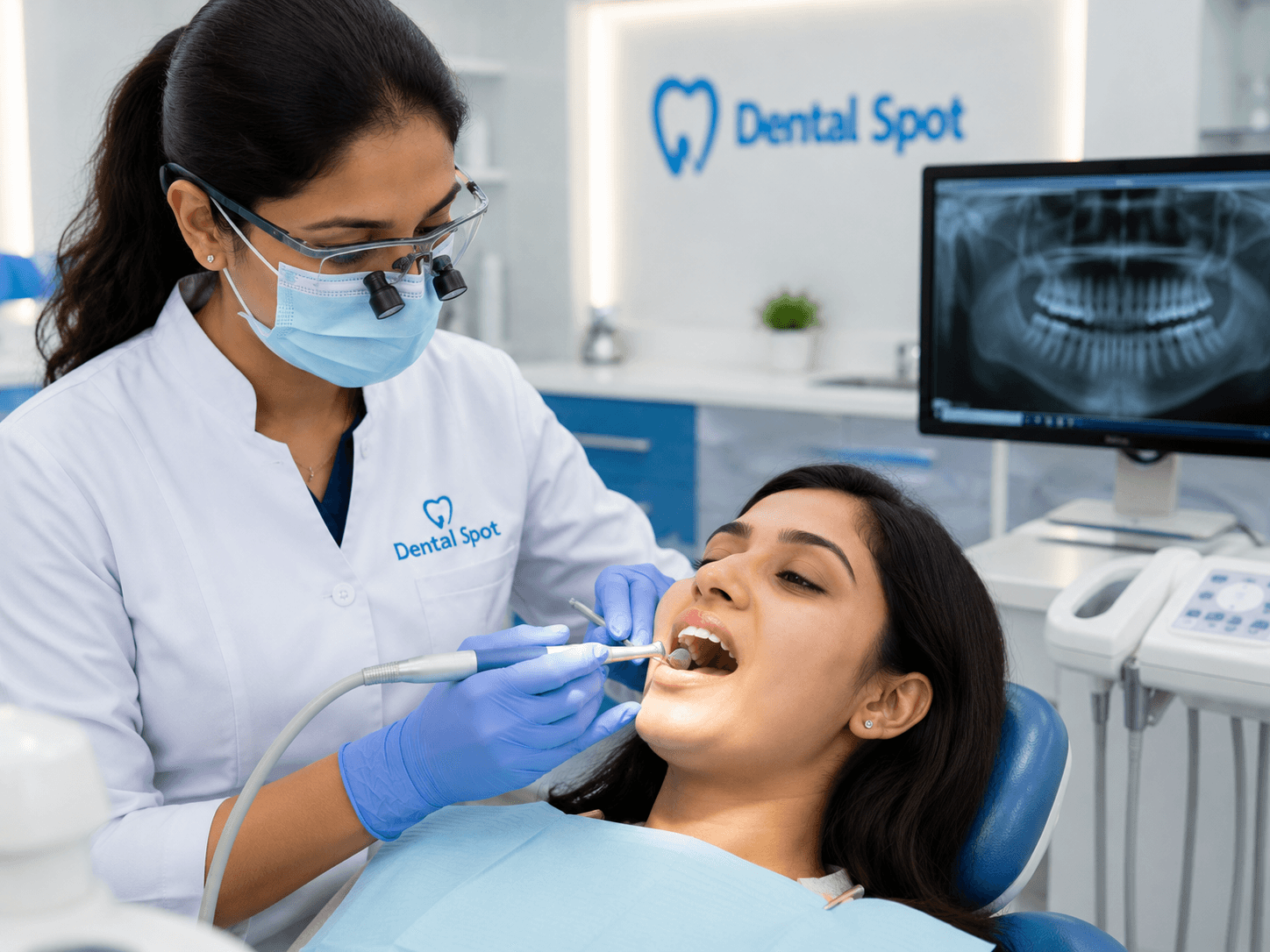 Root canal treatment procedure illustration