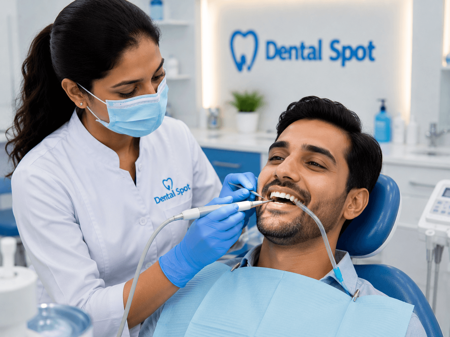 Dental scaling and cleaning procedure